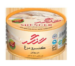 کنسرو مرغ در روغن شنگر 180 گرم