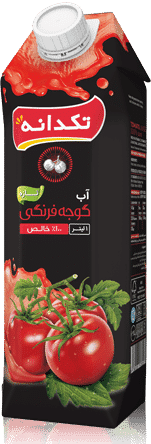 آب گوجه فرنگی تکدانه حجم 1 لیتر