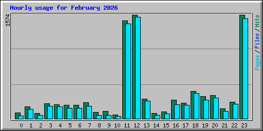 Hourly usage for February 2026
